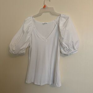Chic White Puff Sleeve Blouse